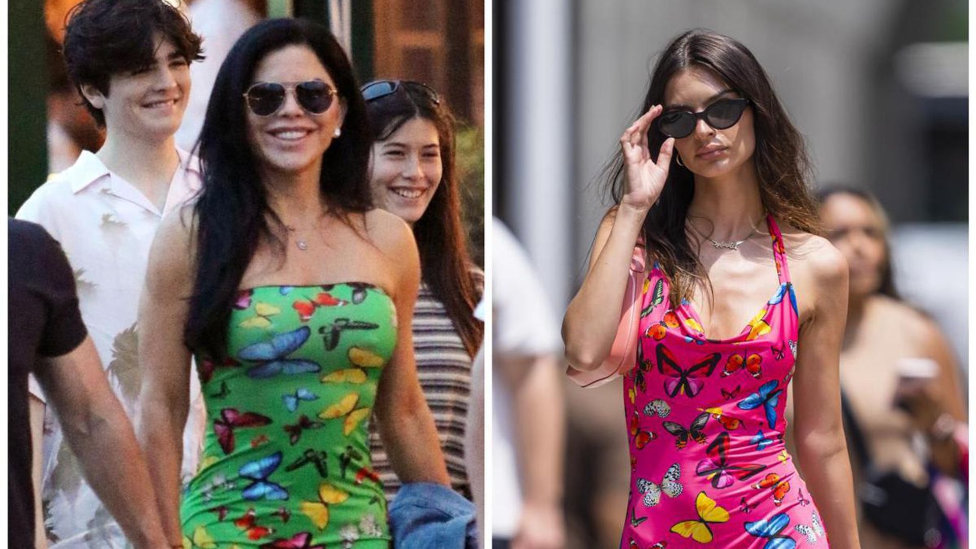 Lauren Sánchez and Emily Ratajkowski set the summer trend in butterfly-print dresses