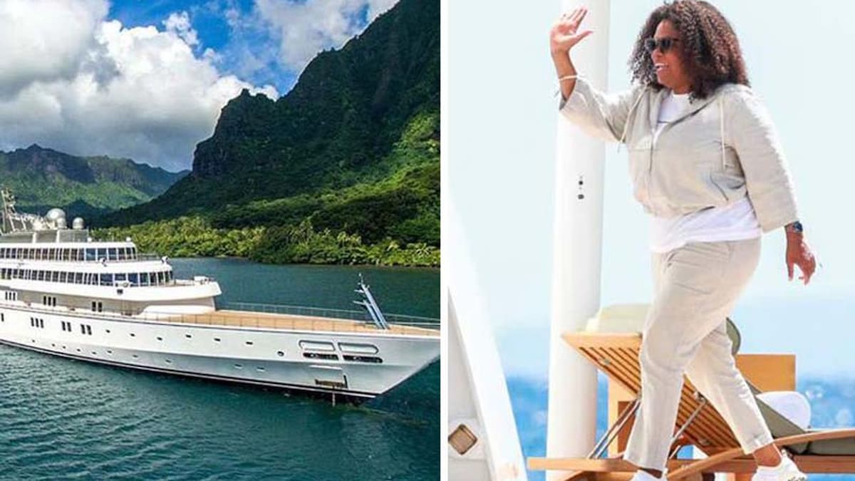 Oprah Winfrey´s megayacht vacation on board The Rising Sun