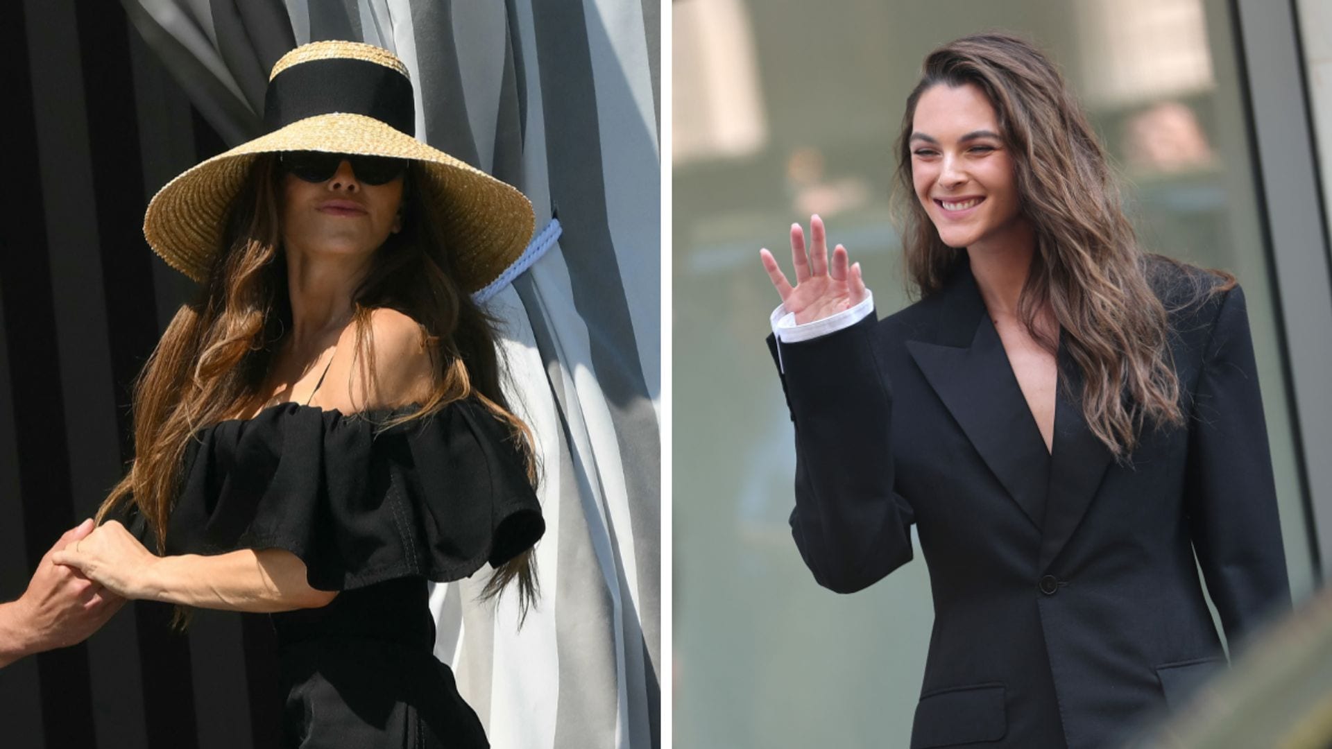 Lauren Sánchez Bezos and Leonardo DiCaprio's girlfriend, Vittoria Ceretti, wear stilettos while walking the rocky Ibiza shore