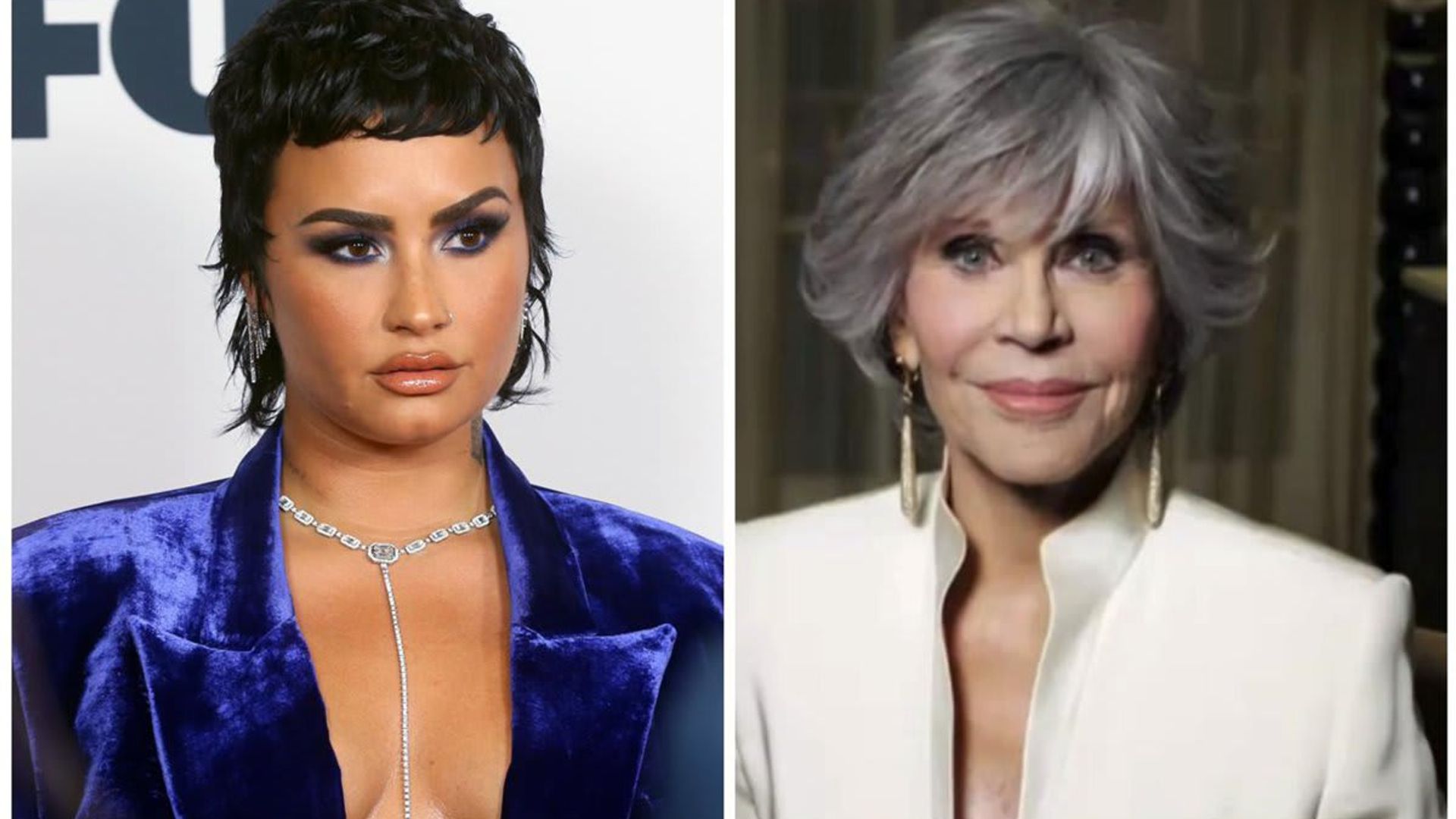 Jane Fonda tears up during emotional conversation with Demi Lovato