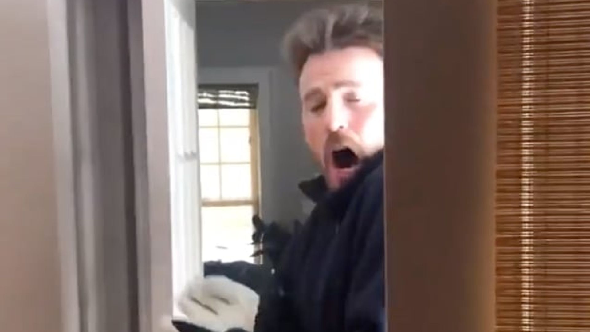Chris Evans’ brother Scott catches him talking to dog and scares him in hilarious clip
