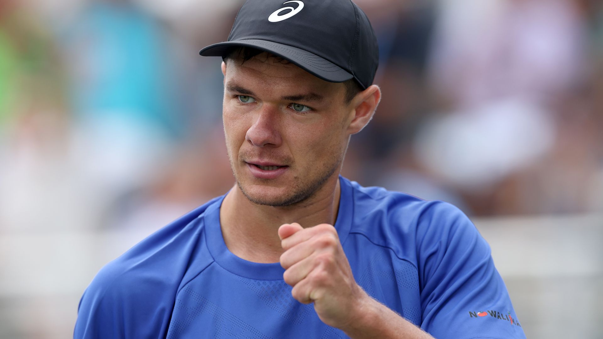 Kamil Majchrzak of Poland reacts against Karen Khachanov during their Men's Singles Second Round match on Day Five of the 2025 US Open 