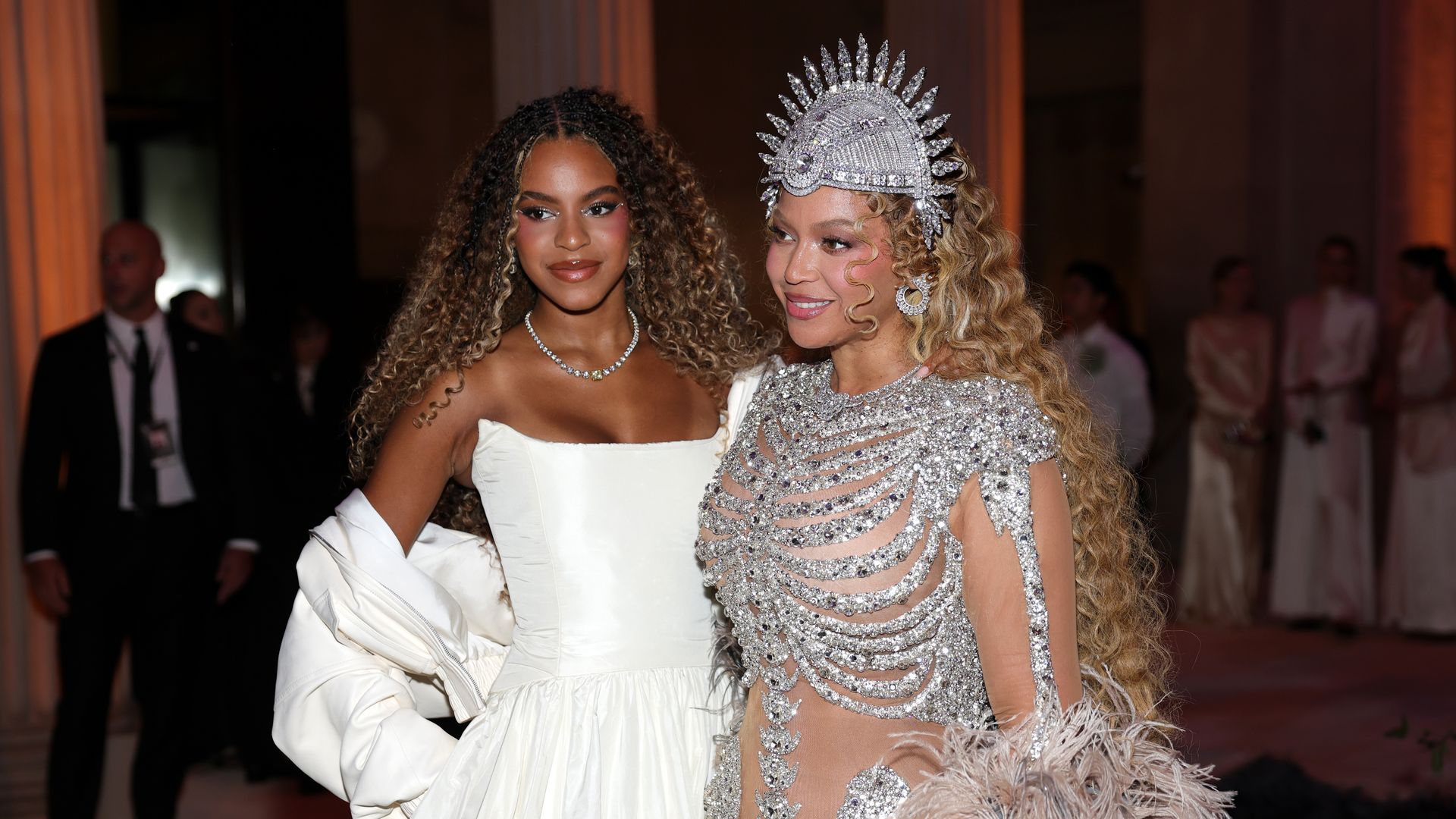 Blue Ivy Carter and Beyoncé attend the 2026 Met Gala celebrating "Costume Art" at the Metropolitan Museum of Art on May 04, 2026 in New York City. (Photo by Arturo Holmes/MG26/Getty Images for The Met Museum/Vogue)