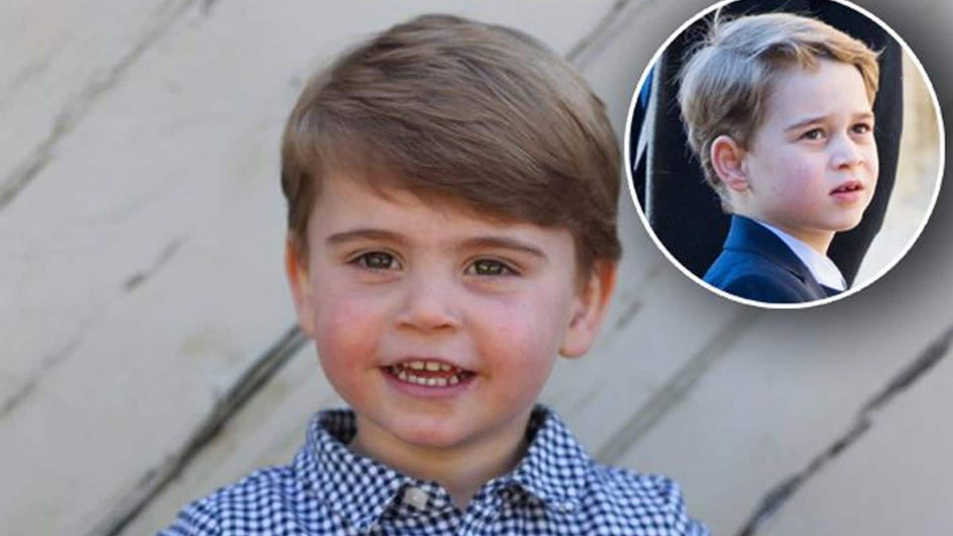 Brothers Prince Louis and Prince George look like twins in these side by side photos