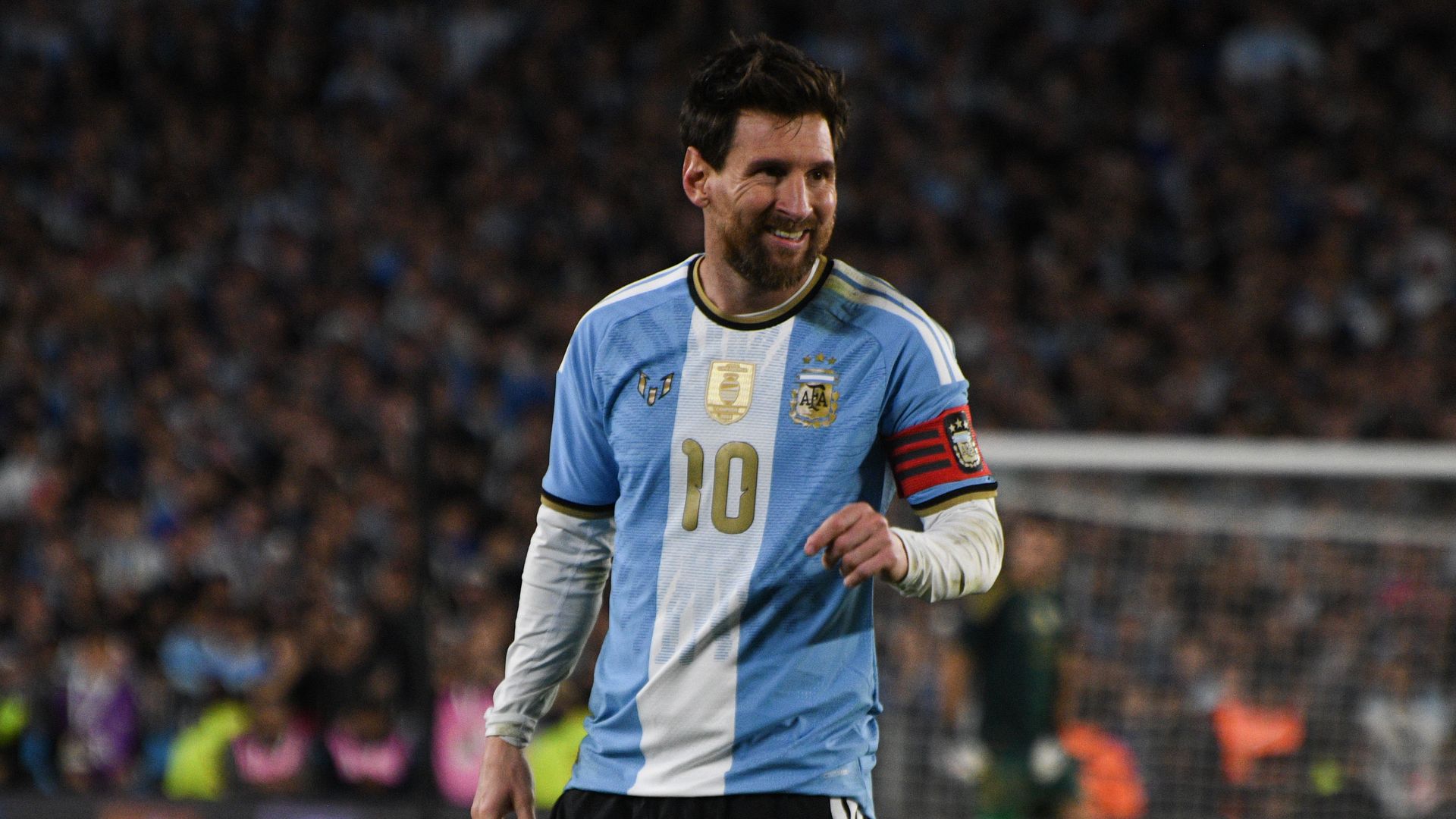 Footballer Lionel Messi during the match between Argentina and Benin on 6 October 2026 in Buenos Aires