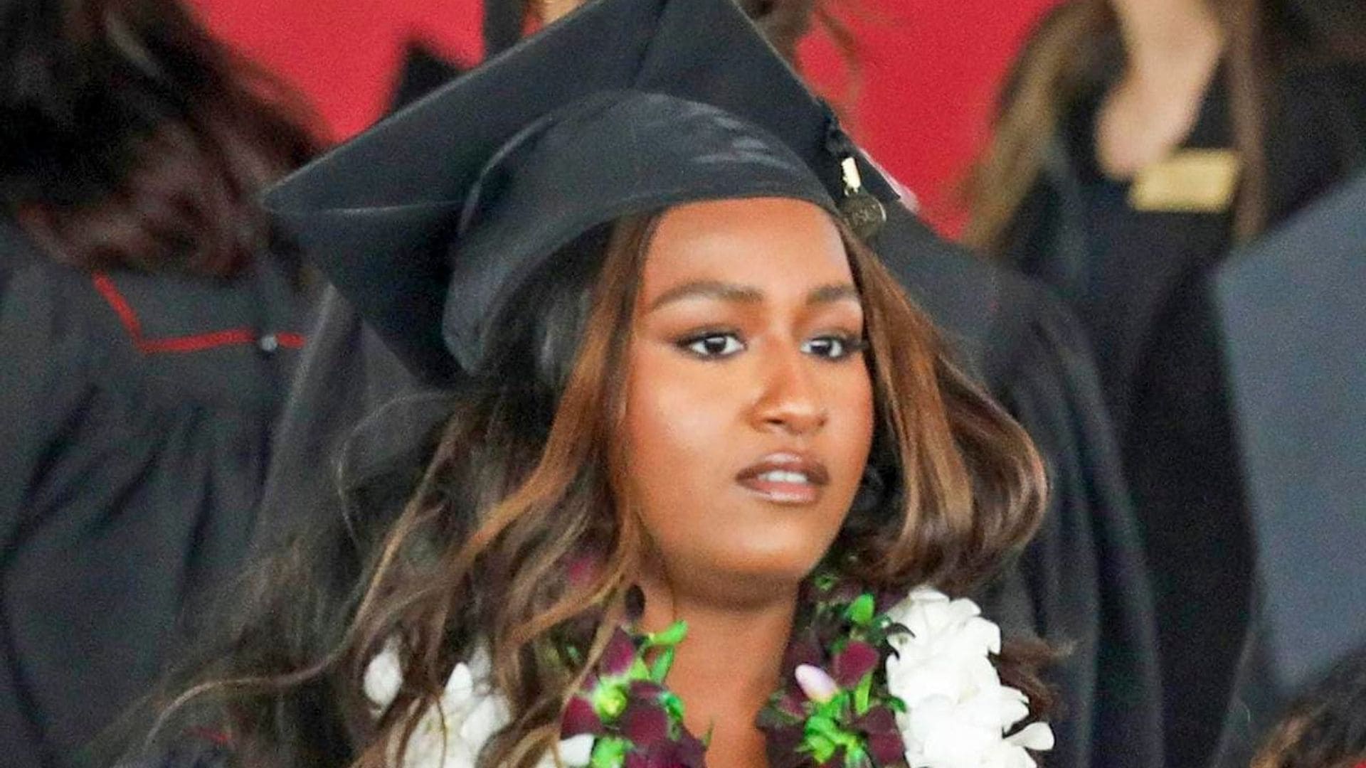 Sasha Obama celebrates her college graduation with sister Malia and friends