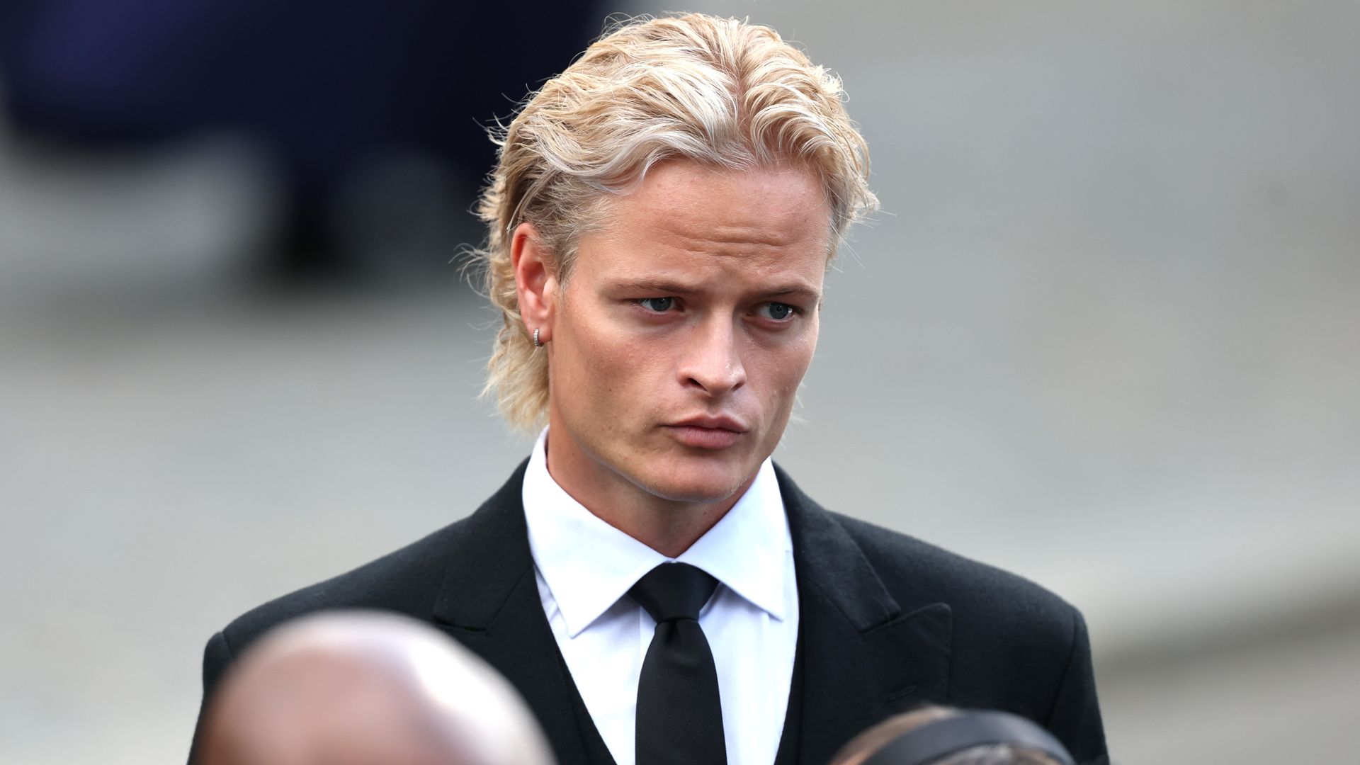 Marius Borg during the funeral of King Harald V of Norway on September 09, 2026 in Oslo, Norway