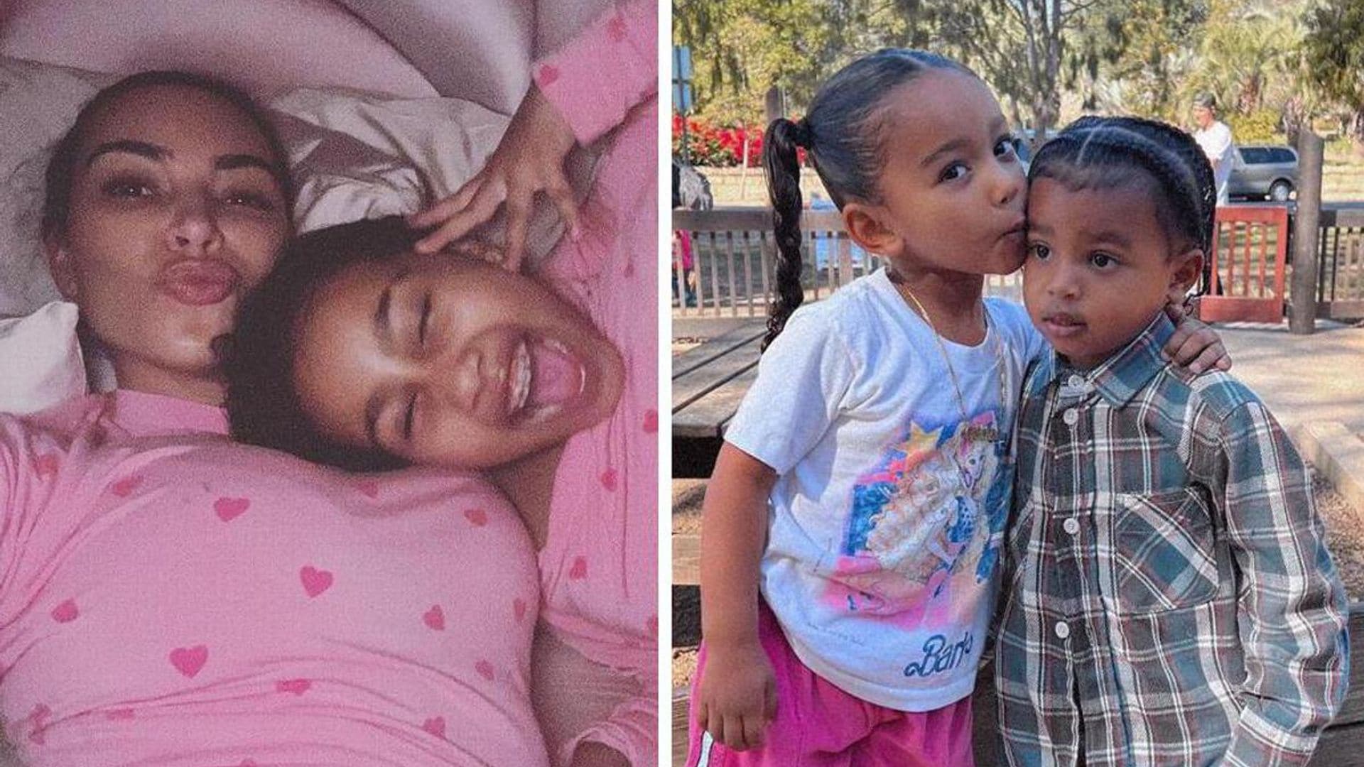 Kim Kardashian has been sharing the cutest pics of her and Kanye West’s kids