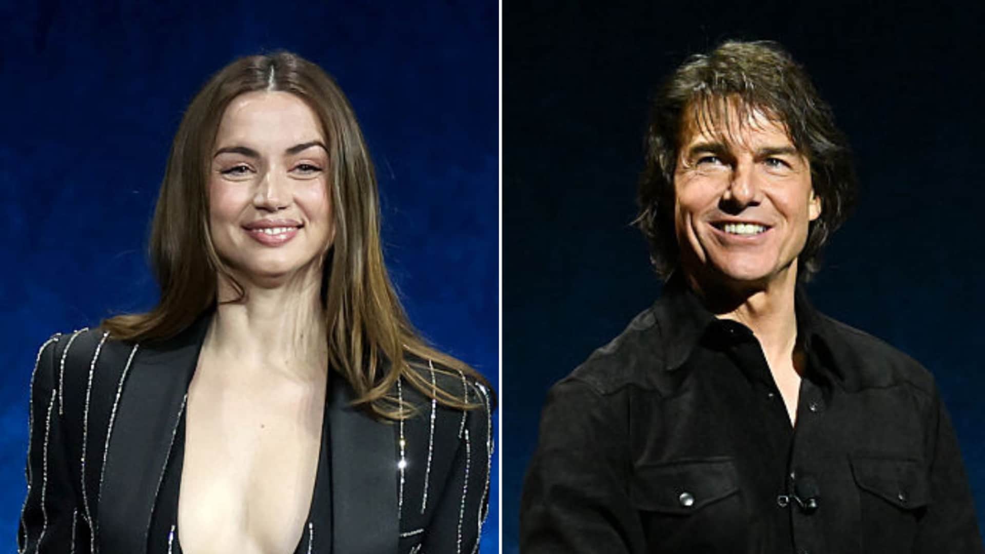 Ana de Armas and Tom Cruise