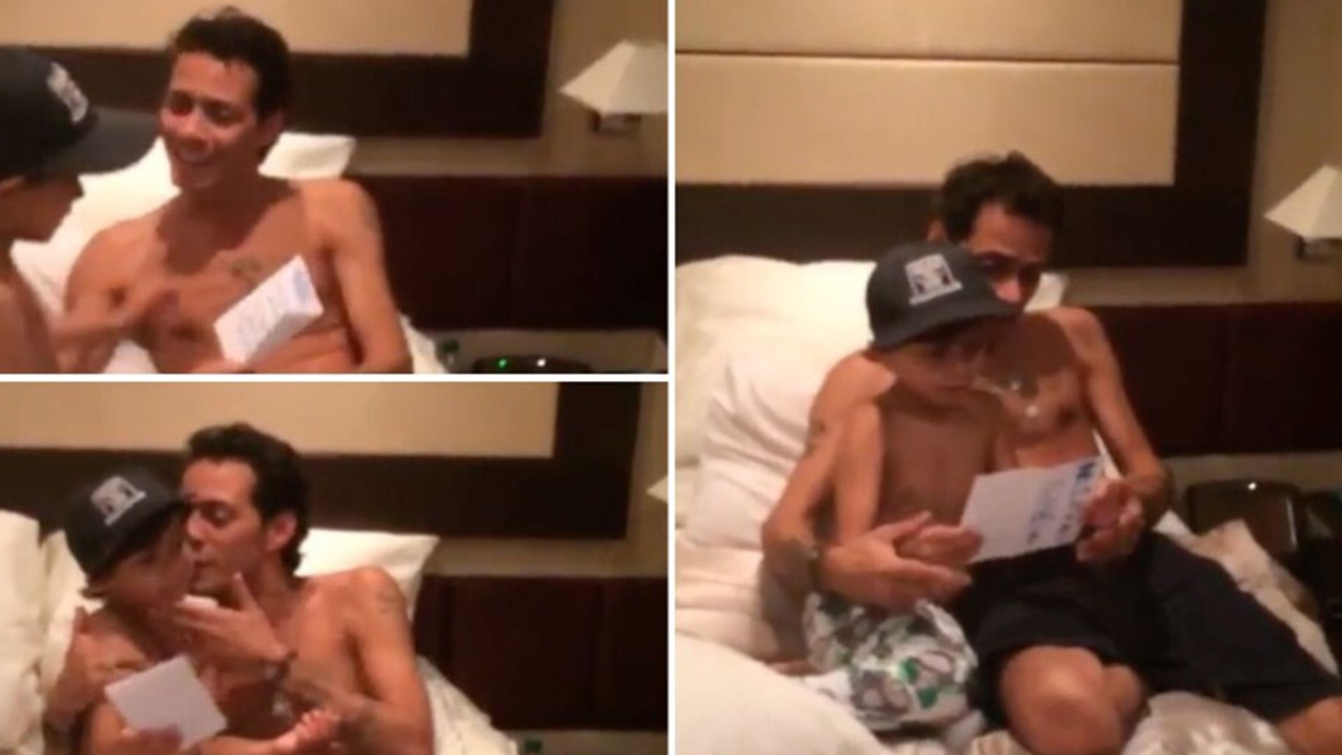 Throwback! See the sweet message Marc Anthony's son had for Marc on Father's Day