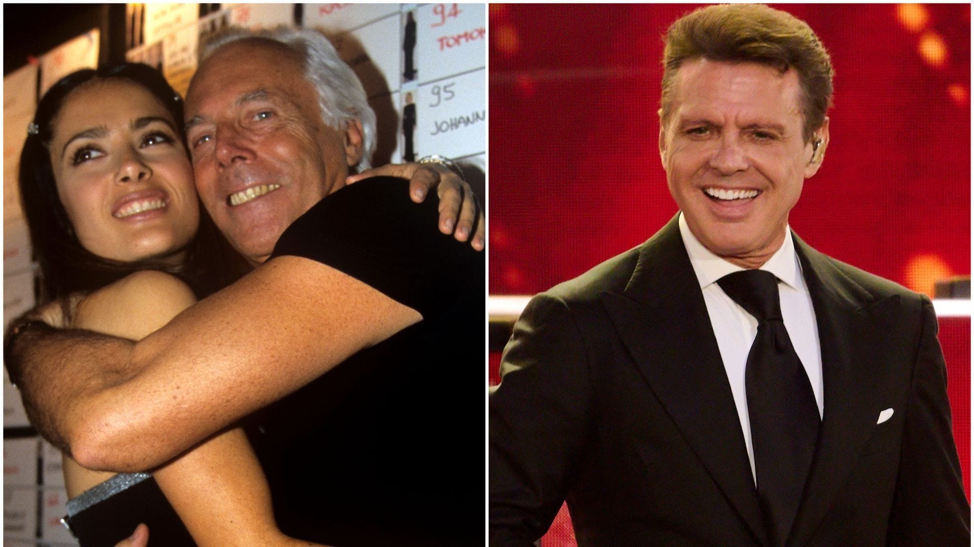 Salma Hayek remembers Giorgio Armani, and the night she stunned beside Luis Miguel