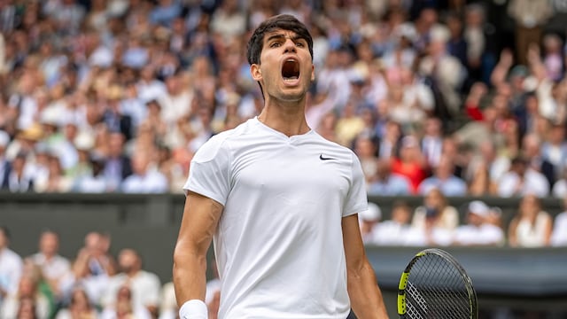 Carlos Alcaraz at Wimbledon 2024