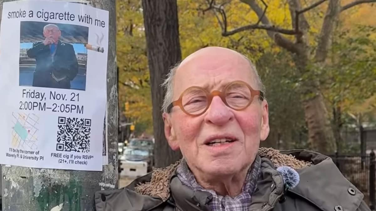 The 75-year-old who got 2000 strangers in New York to smoke a cigarette together