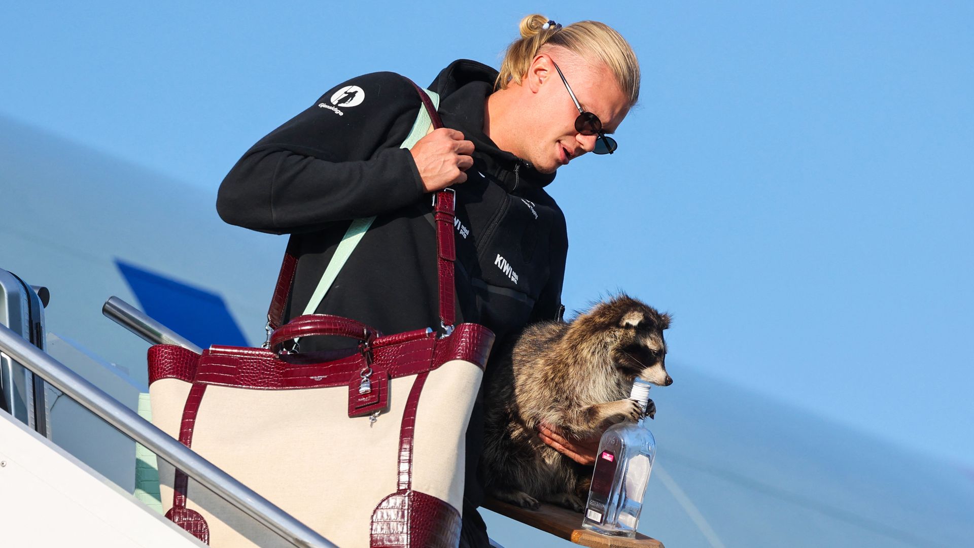 Erling Haaland goes viral after carrying taxidermy raccoon through airport
