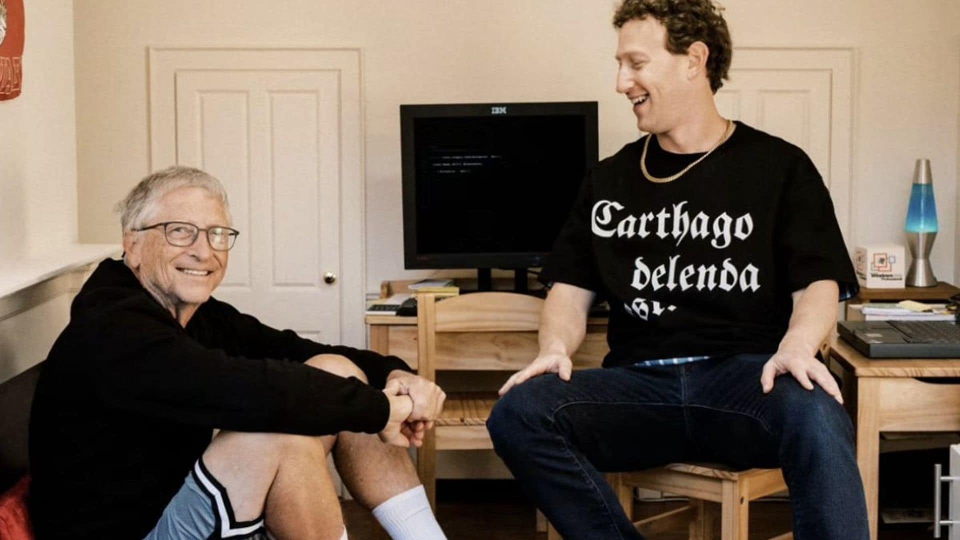 Mark Zuckerberg celebrates his birthday with Bill Gates in his ‘Harvard dorm room’