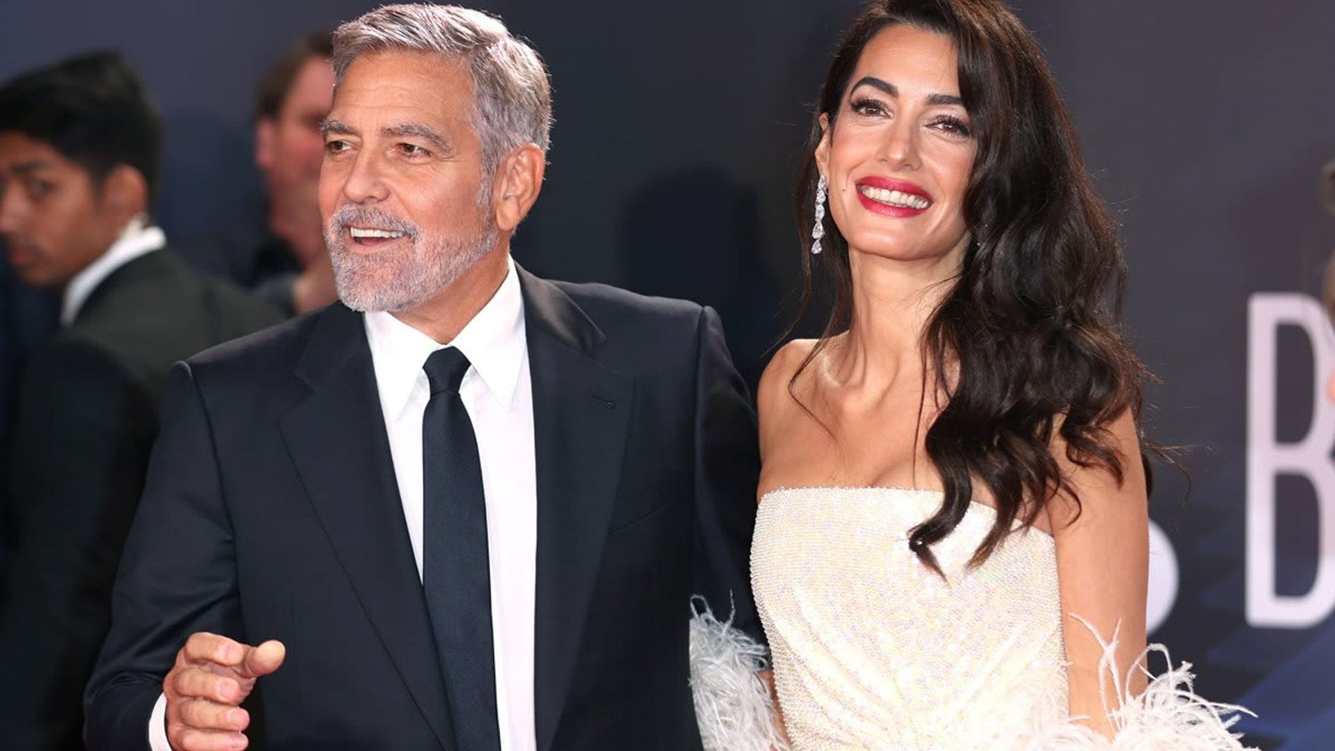 George and Amal Clooney get glammed up for the London Film Festival red carpet