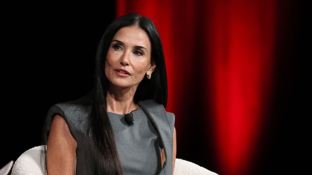 Demi Moore speaks onstage during the 2025 TIME100 Summit at Jazz at Lincoln Center on April 23, 2025 in New York City
