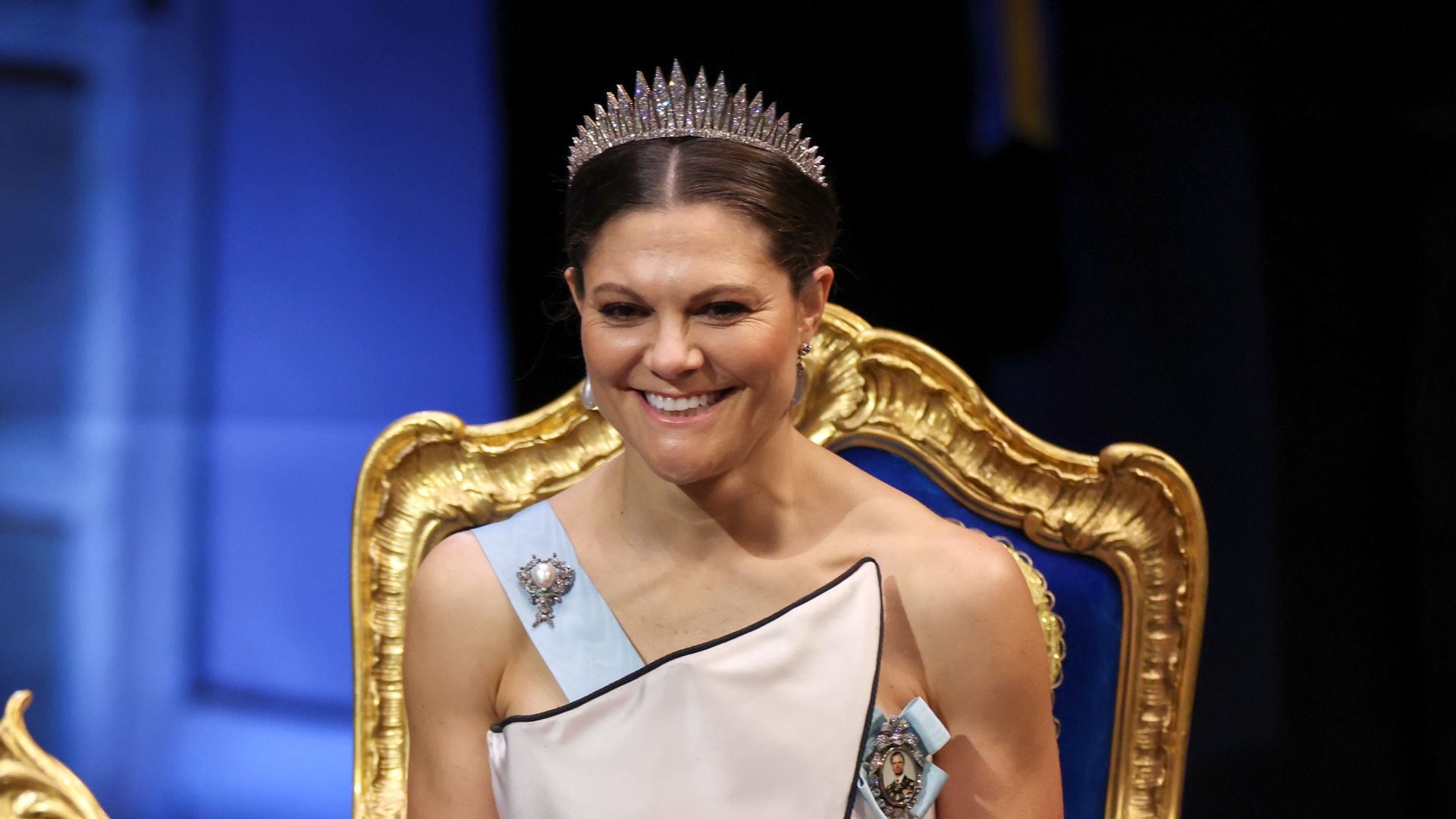 Crown Princess Victoria wears her mother Queen Silvia’s 1994 Nobel dress at the 2025 ceremony