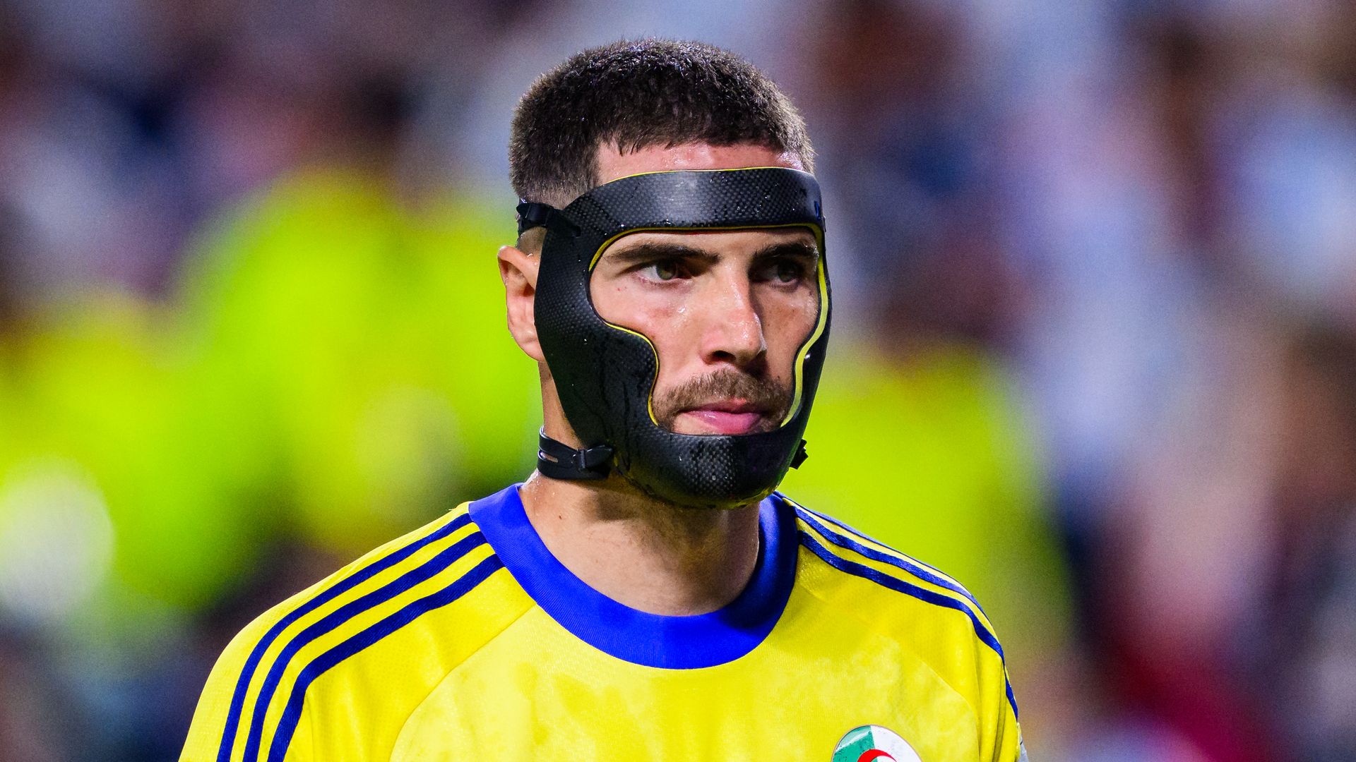 16 June 2026, USA, Kansas City: Soccer, Men: World Cup, Argentina vs. Algeria, Preliminary Round, Group J, Matchday 1, Kansas City Stadium, goalkeeper Luca Zidane (Algeria) in action. PLEASE NOTE: In accordance with FIFA regulations, these images may be used exclusively for editorial purposes. Commercial use is prohibited. Furthermore, no video-like sequences may be created, and no alterations may be made to the image, either in the foreground or the background. Photo: To m Weller/dpa (Photo by Tom Weller/picture alliance via Getty Images)