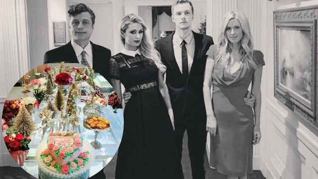 December 23: Nicky Hilton introduced her and James Rothschild's daughter Lily Grace to their friends and family at a holiday "sip and see."
Photo: Instagram/@nickyhilton/@parishilton