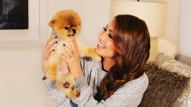 Thalia's little dog reaction