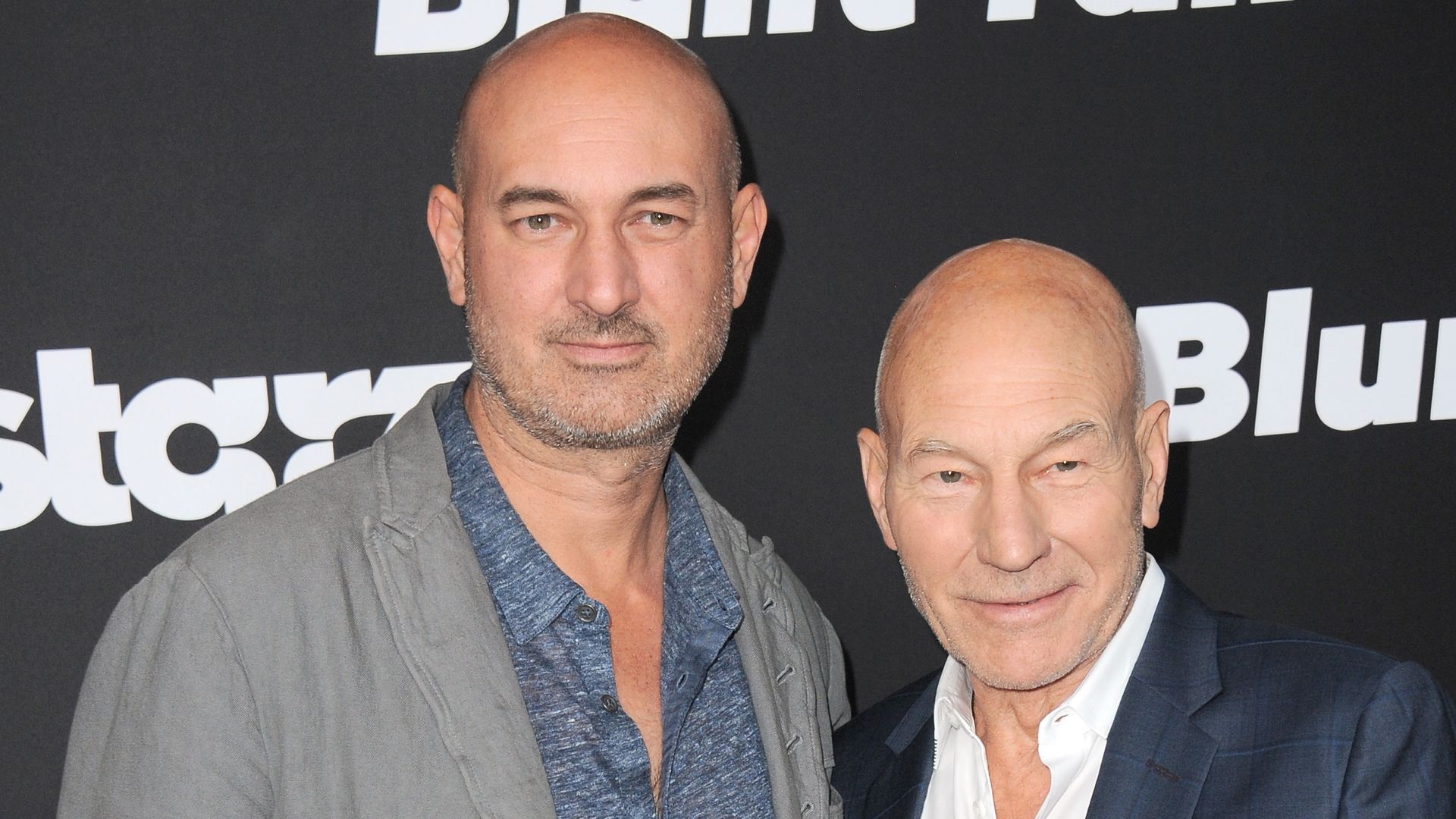 LOS ANGELES, CA - AUGUST 10: Actors Daniel Stewart and Patrick Stewart arrives for the Premiere Of STARZ "Blunt Talk" held at DGA Theater on August 10, 2015 in Los Angeles, California. (Photo by Albert L. Ortega/Getty Images)
