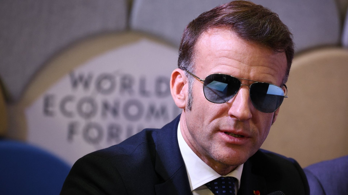 Emmanuel Macron’s ‘Top Gun’–style sunglasses spark curiosity in Davos