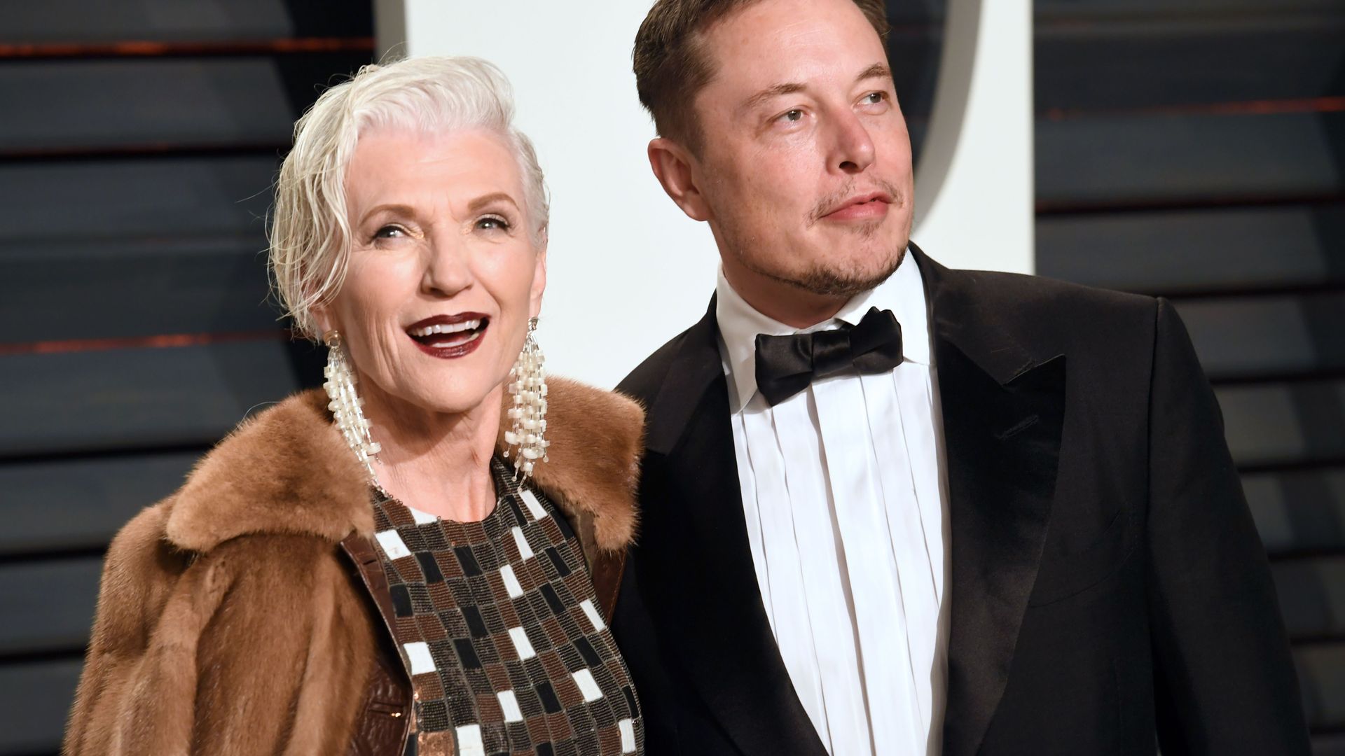 Maye Musk and Elon Musk 
