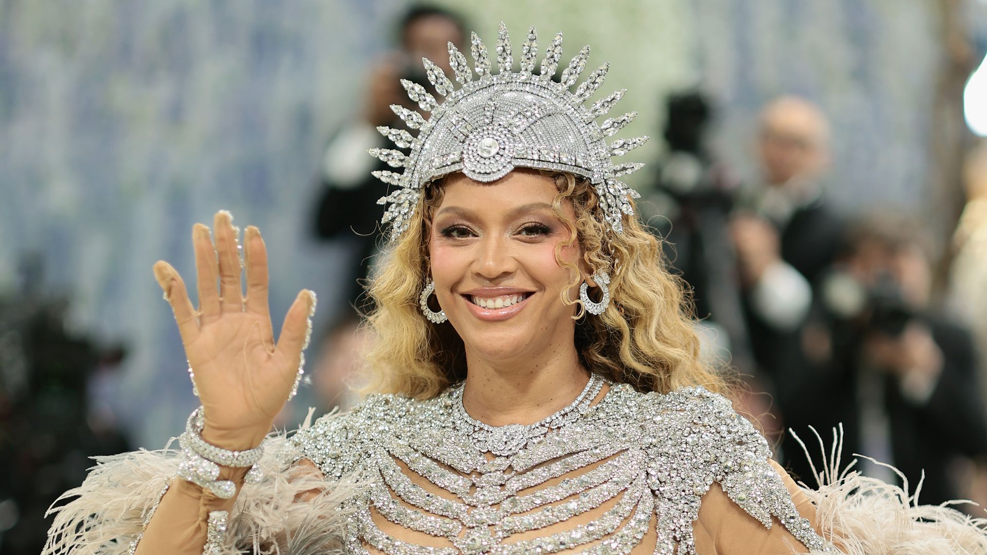 Beyonce attends the 2026 Met Gala celebrating "Costume Art" at the Metropolitan Museum of Art on May 04, 2026 in New York City. (Photo by Dimitrios Kambouris/Getty Images for The Met Museum/Vogue)