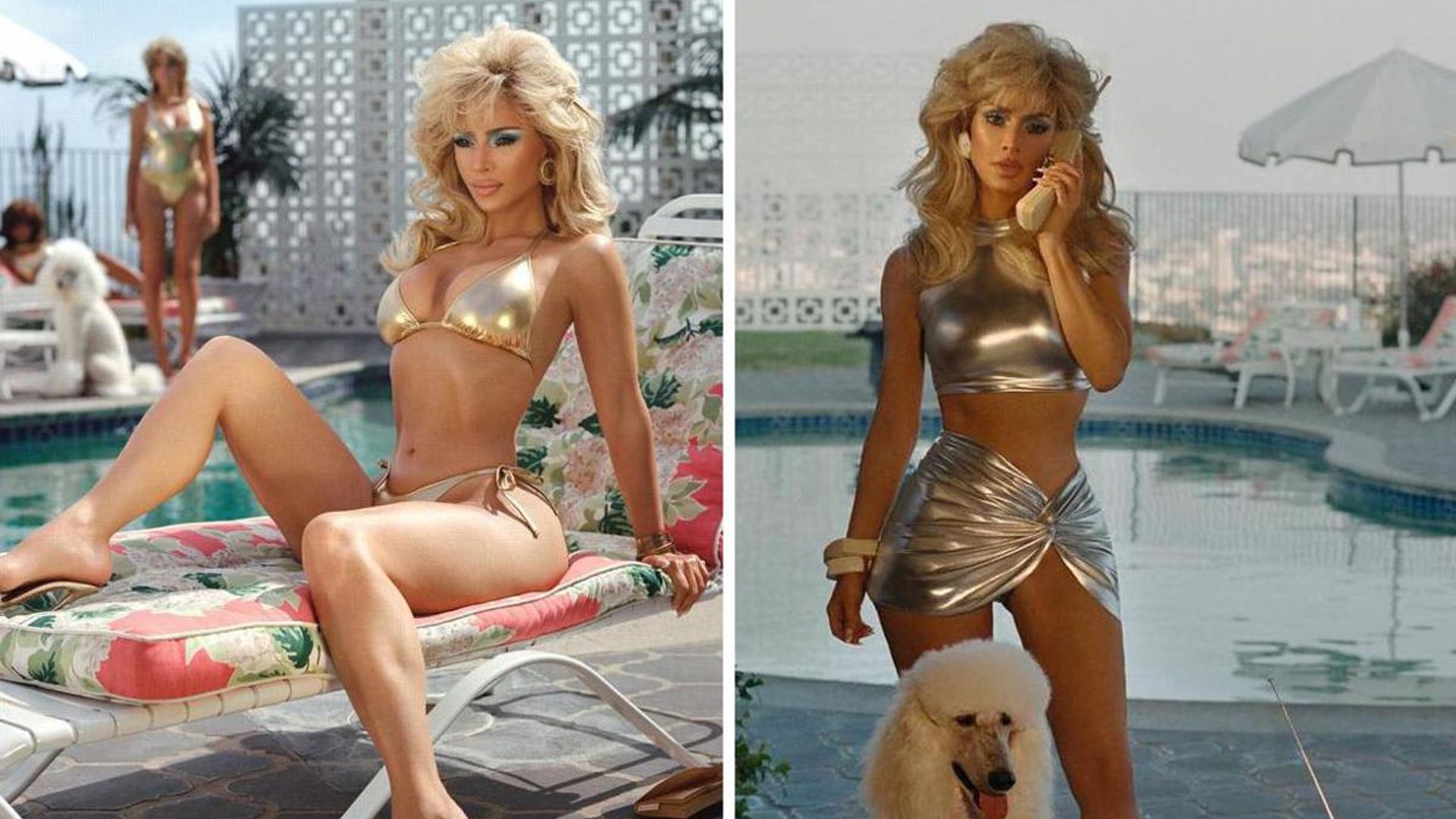 Kim Kardashian looks unrecognizable with a blonde mullet in ‘80s-inspired Skims shoot