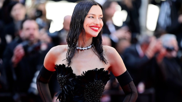 Irina Shayk at the 78th annual Cannes Film Festival at Palais des Festivals on May 15, 2025 in Cannes, France.