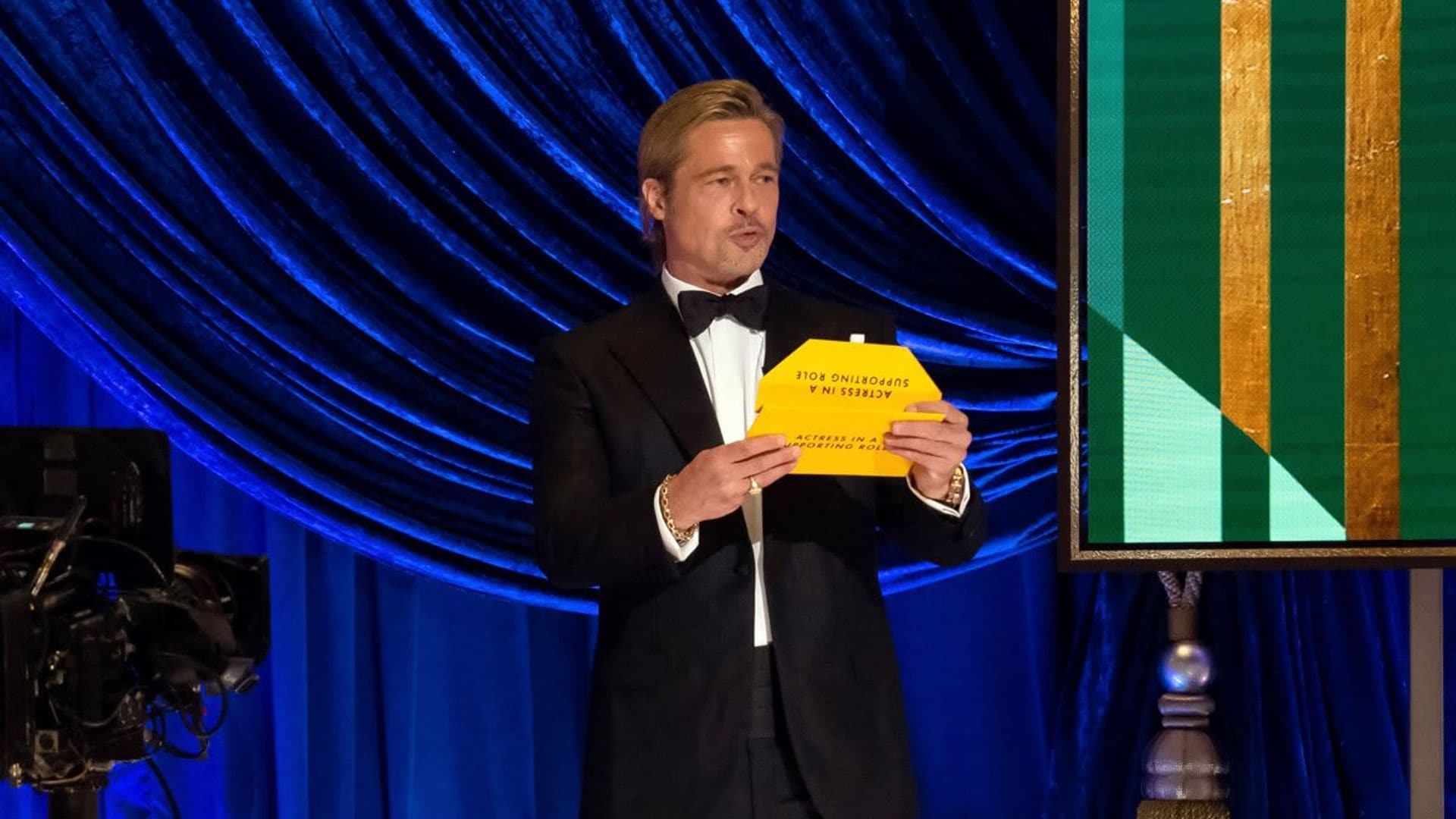 Brad Pitt’s messy man bun proved to be the ultimate winner at last night’s Oscars