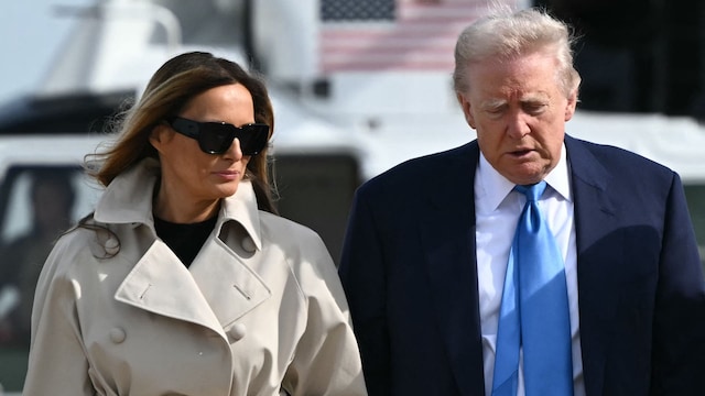 US President Donald Trump and First Lady Melania Trump 
