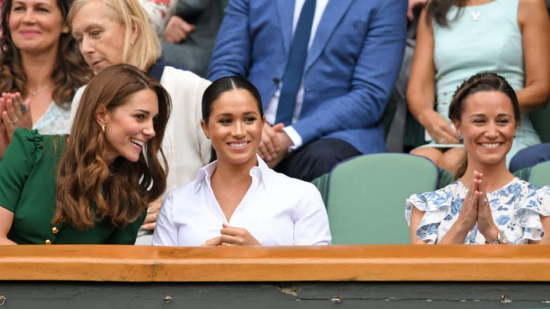 Meghan Markle cheers on BFF Serena Williams with Kate and Pippa Middleton at Wimbledon