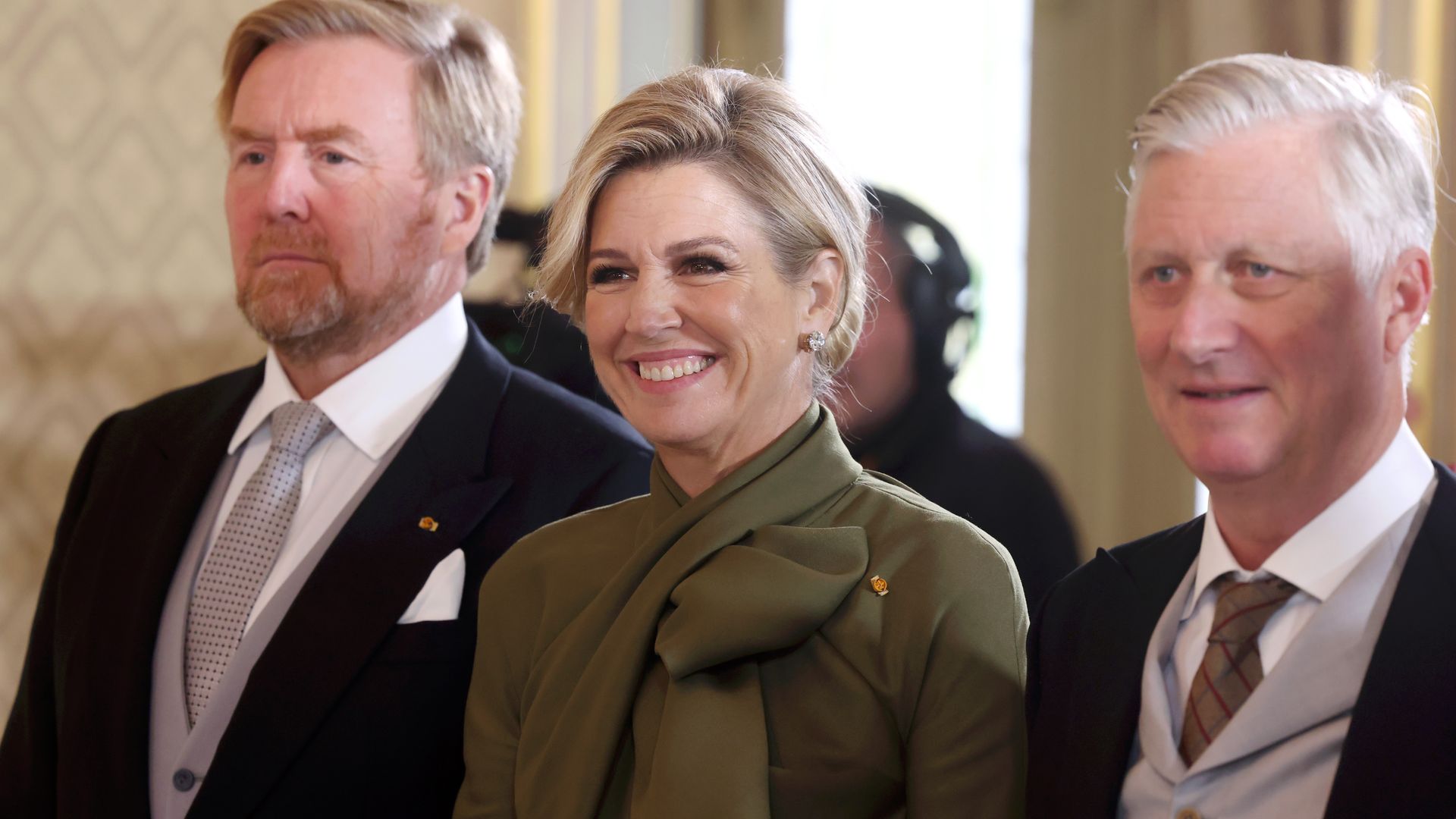  King Willem-Alexander of the Netherlands, Queen MÃ¡xima of the Netherlands and King Philippe of Belgium during the Abdication of Grand Duke Henri of Luxembourg and Accession to the Throne of His Royal Highness Crown Prince Guillaume on October 03, 2025 in Luxembourg, Luxembourg. (Photo by Patrick van Katwijk/Getty Images)