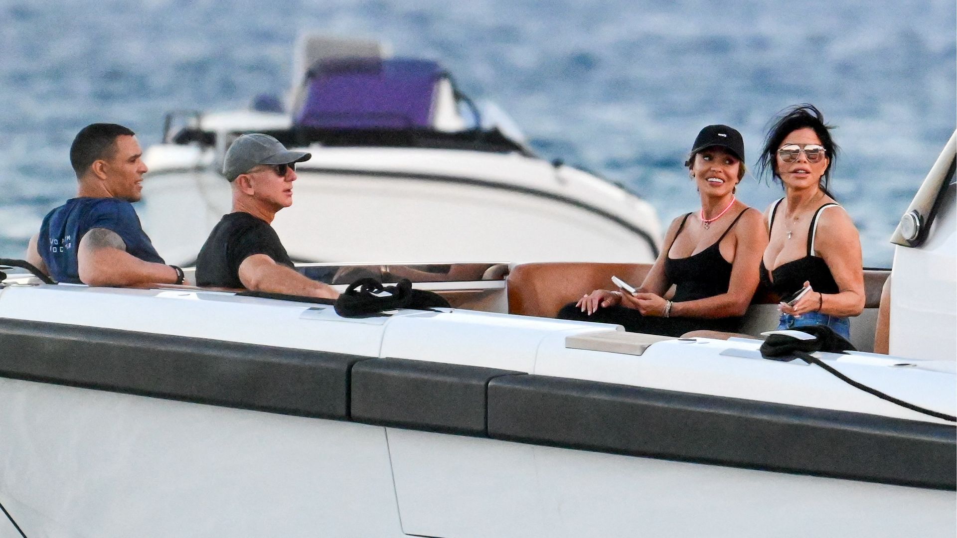 Lauren Sanchez and Jeff Bezos vacation alongside her ex-Tony Gonzalez and his wife