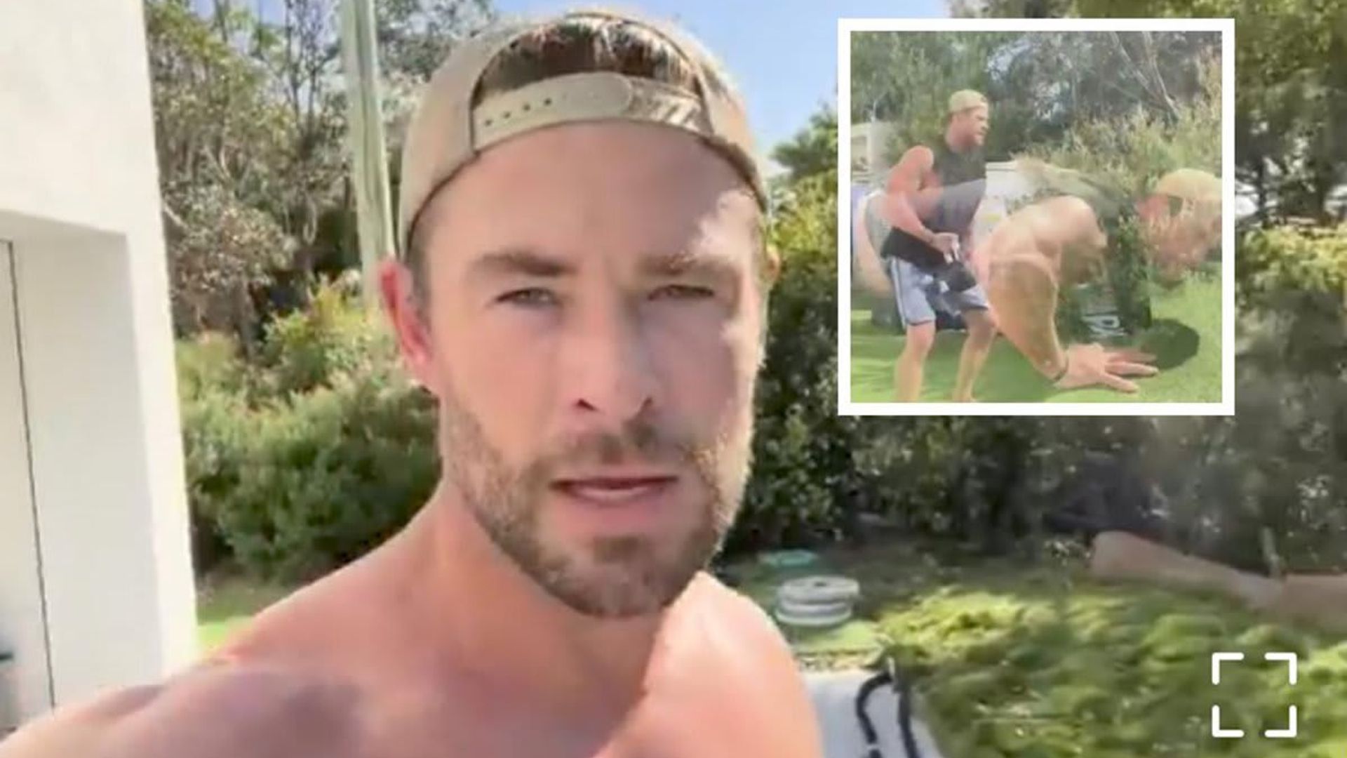 Chris Hemsworth works out hungover and motivates fans