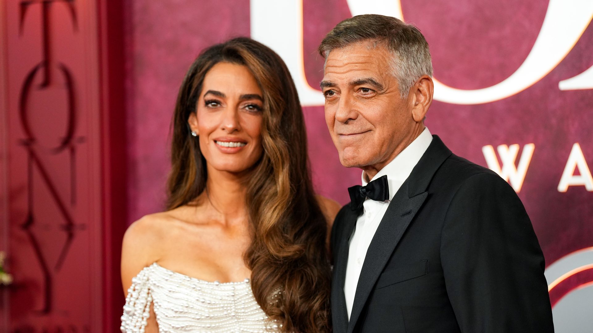 Amal Clooney stuns in pearl-covered off-the-shoulder gown at the 2025 Tony Awards