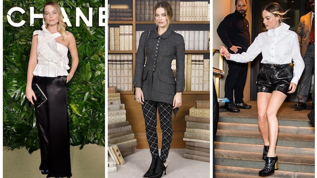 Margot Robbie works her love for black and white into 3 fashion trends