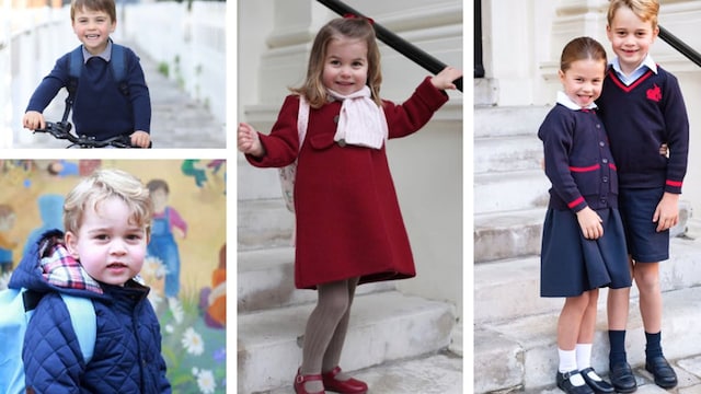 Prince George, Princess Charlotte and Prince Louis' school photos through the years