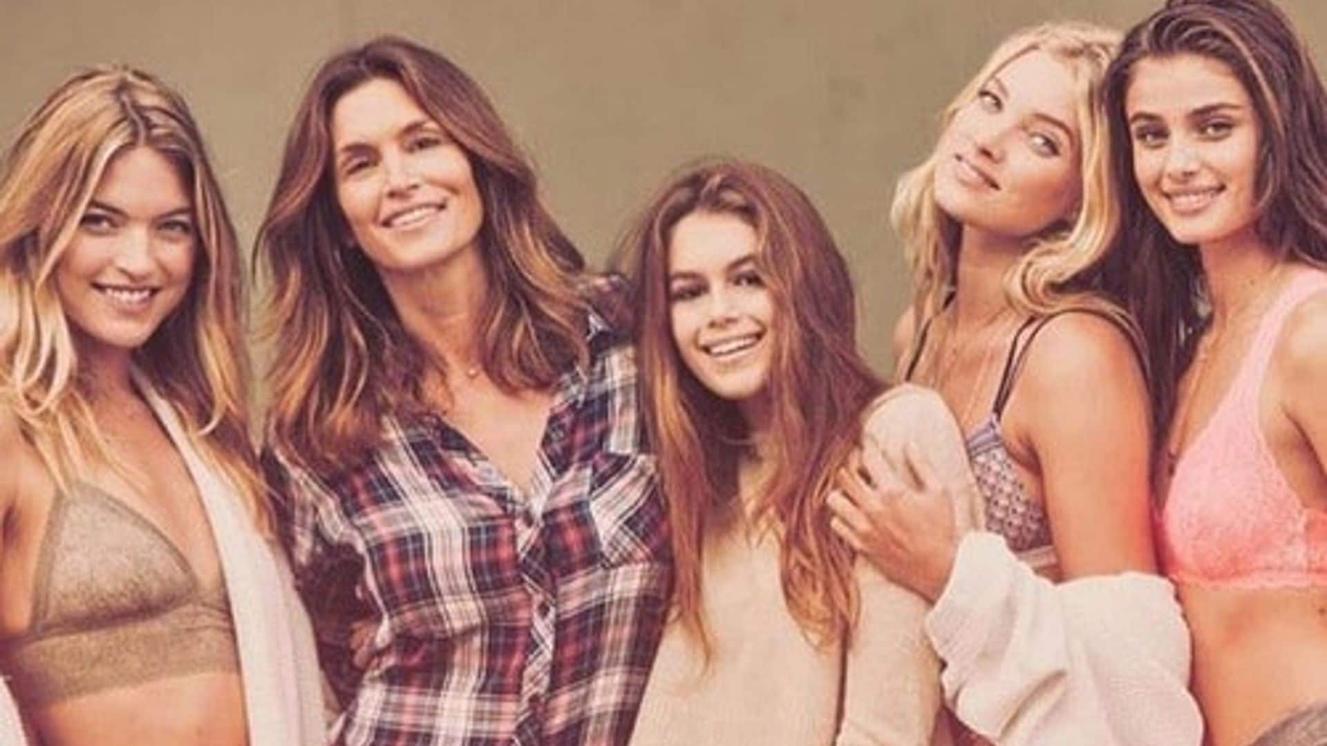 Victoria's Secret Angels meet 'model hero' Cindy Crawford and her daughter Kaia Gerber