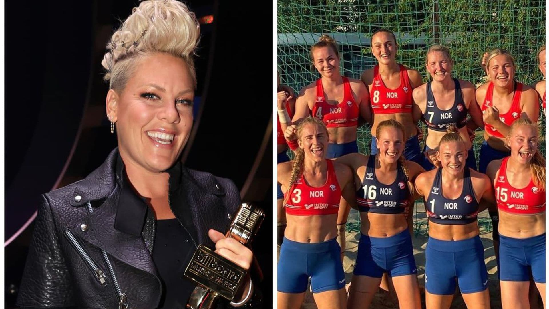 Pink offers to pay fine for Norwegian women’s handball team amid ‘sexist’ scandal