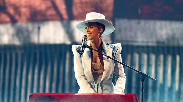 In this image released on May 23, Alicia Keys performs on stage for the 2021 Billboard Music Awards, broadcast on May 23, 2021 at Microsoft Theater in Los Angeles, California.