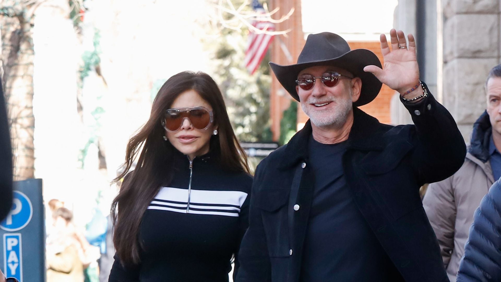 Lauren Sanchez Bezos and Jeff Bezos are seen on December 24, 2025, in Aspen, Colorado.  