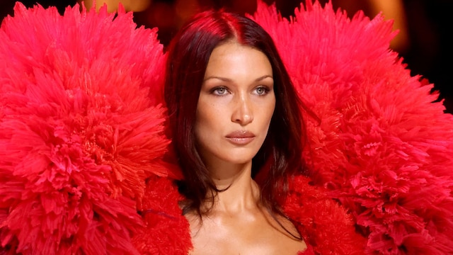Bella Hadid walks the runway for the Victoria's Secret Fashion Show 