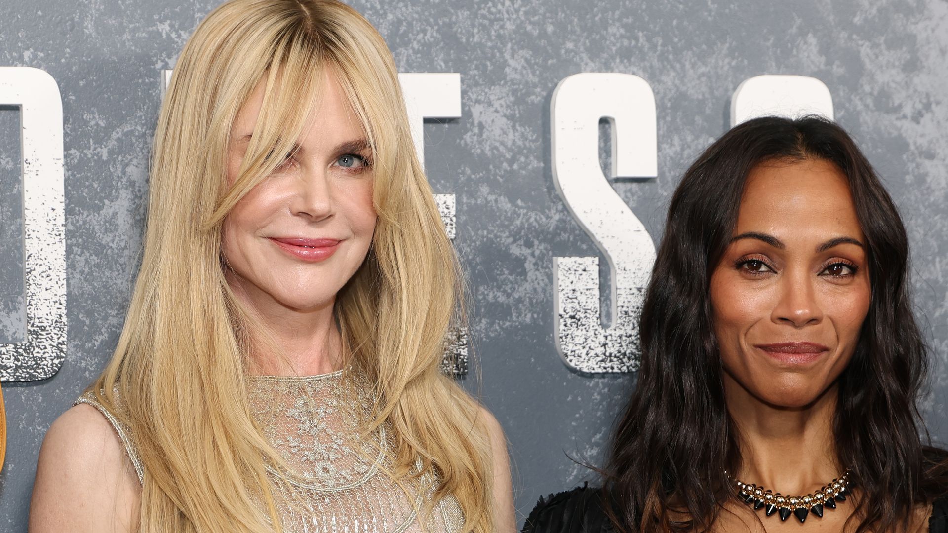 Nicole Kidman and Zoe Saldaña's sweet friendship shines alongside their couture looks at Lioness premiere