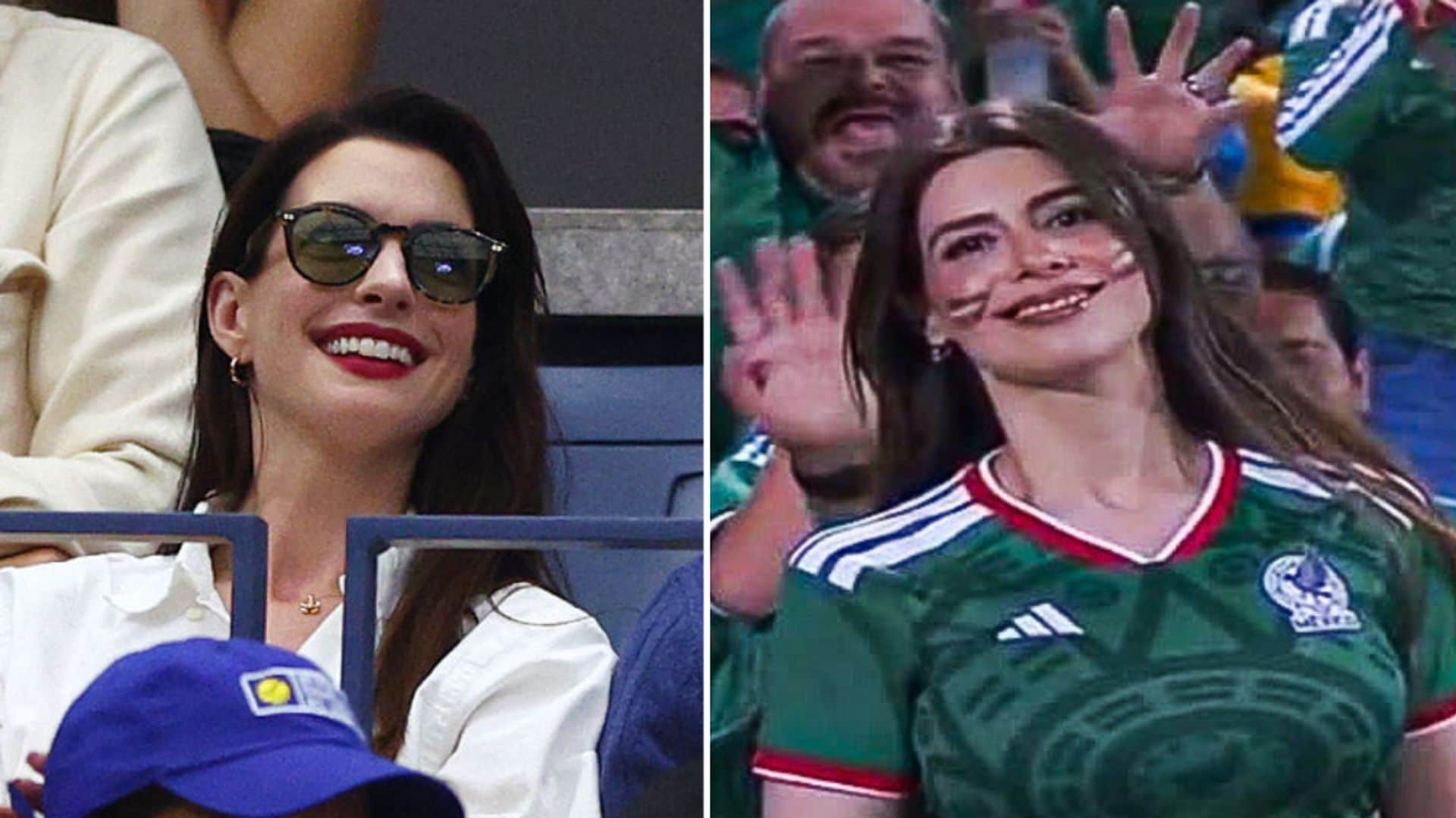 Soccer fan dubbed the 'Mexican Anne Hathaway' goes viral for their striking resemblance