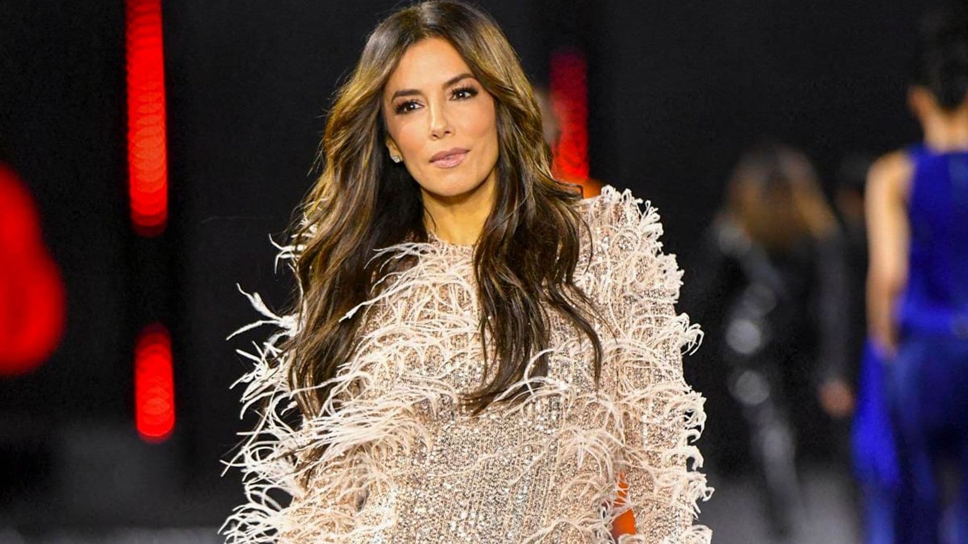 Eva Longoria walks the runway in Paris and steals the show