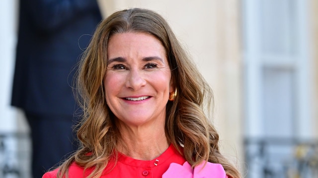 Melinda French Gates arrives for a meeting at the Elysee Palace, amid the New Global Financial Pact Summit in Paris on June 23, 2023 in Paris