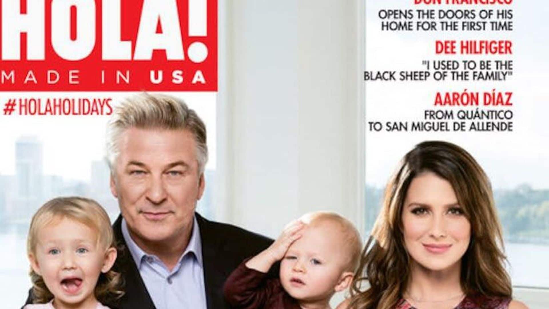 EXCLUSIVE: Alec and Hilaria Baldwin choose HOLA! USA to introduce their children Carmen, Rafa and Leo